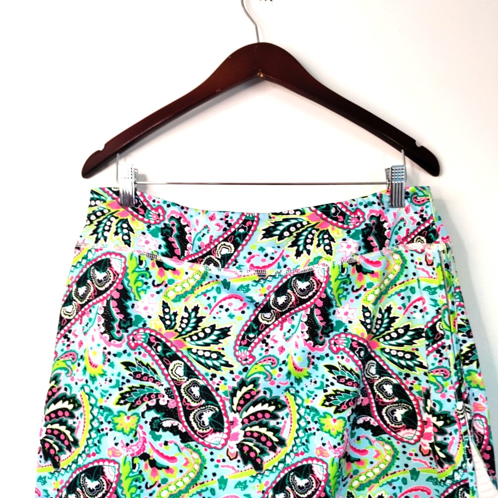 Vintage Jack Smith Golf Skirt Skort Paisley Fun 2XL Colorful Tennis Running Boho - Picture 6 of 12
